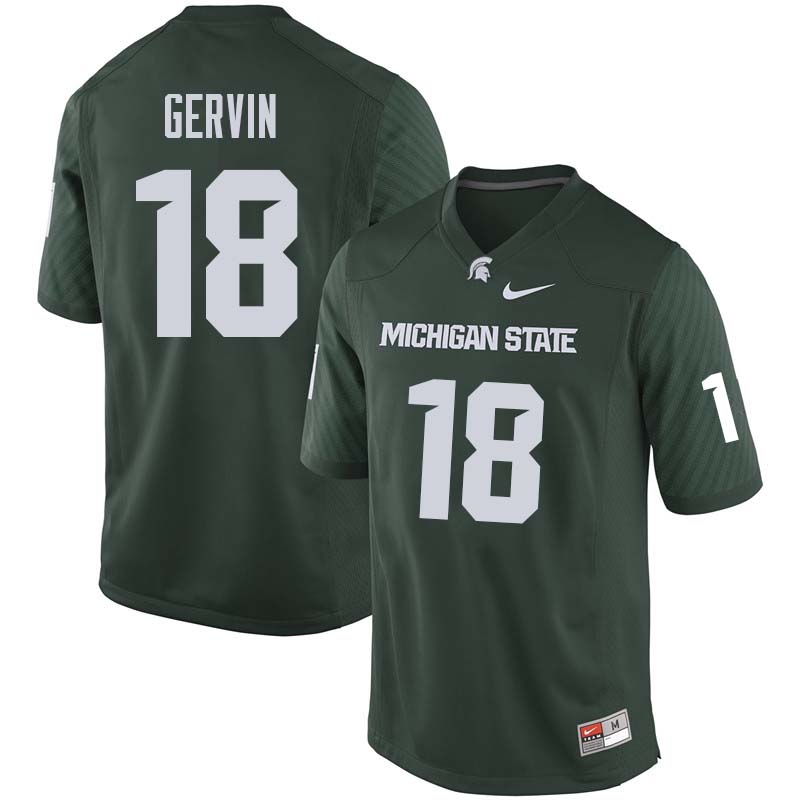 Men #18 Kalon Gervin Michigan State College Football Jerseys Sale-Green
